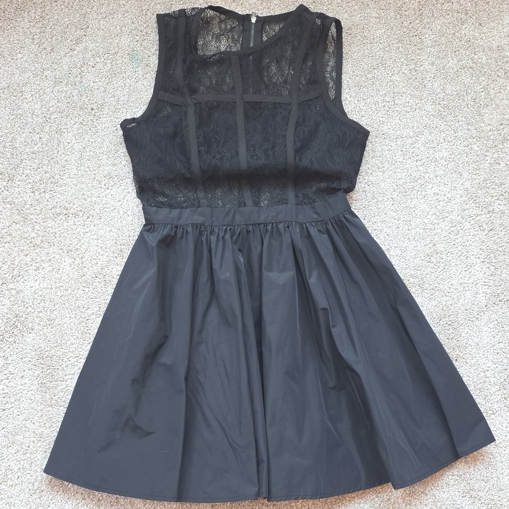 BCBGeneration Black Lace Overlay Dress